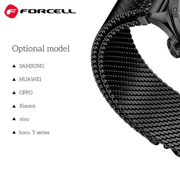 f57666199e6d3f2432e3645cf3bf2755 FORCELL F-DESIGN FS10 stailess steel strap for SAMSUNG Watch 22 mm black