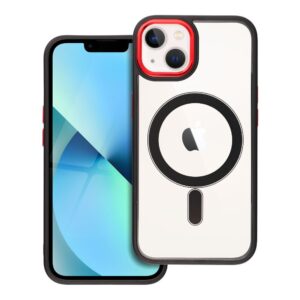f769db689b4433aa6932a180af10675c COLOR EDGE MAG COVER case compatible with MagSafe for IPHONE 13 black red
