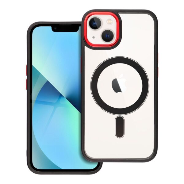 f769db689b4433aa6932a180af10675c COLOR EDGE MAG COVER case compatible with MagSafe for IPHONE 13 black red