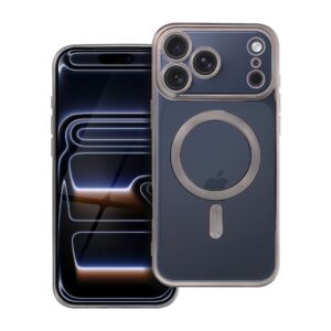 ELECTRO MAG COVER case compatible with MagSafe for IPHONE 17 Pro Max (full ring) grey titanium