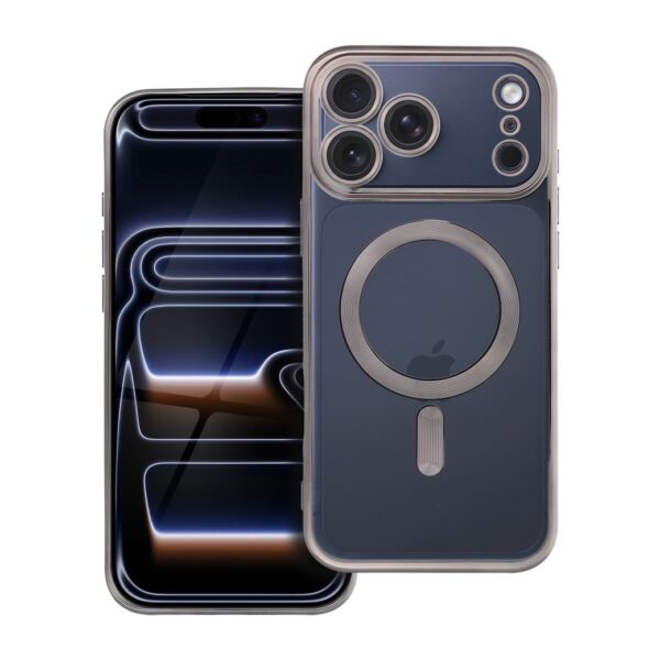 f7aa199fc69a7e418568ca58ec71814f ELECTRO MAG COVER case compatible with MagSafe for IPHONE 17 Pro Max (full ring) grey titanium