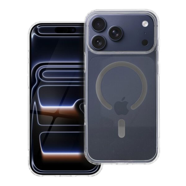 Drop Glue Colorful Ring Mag Cover compatible with MagSafe for IPHONE 17 Pro Max grey