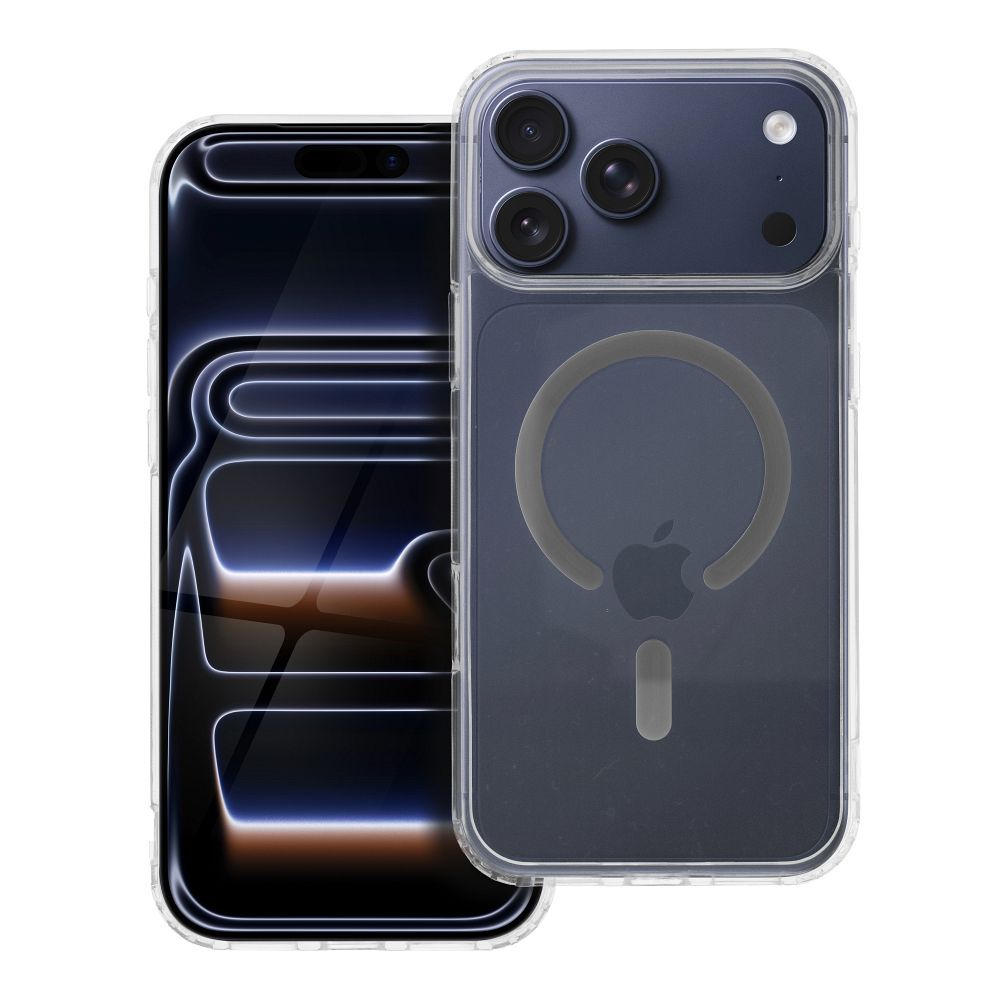 Drop Glue Colorful Ring Mag Cover compatible with MagSafe for IPHONE 17 Pro Max grey