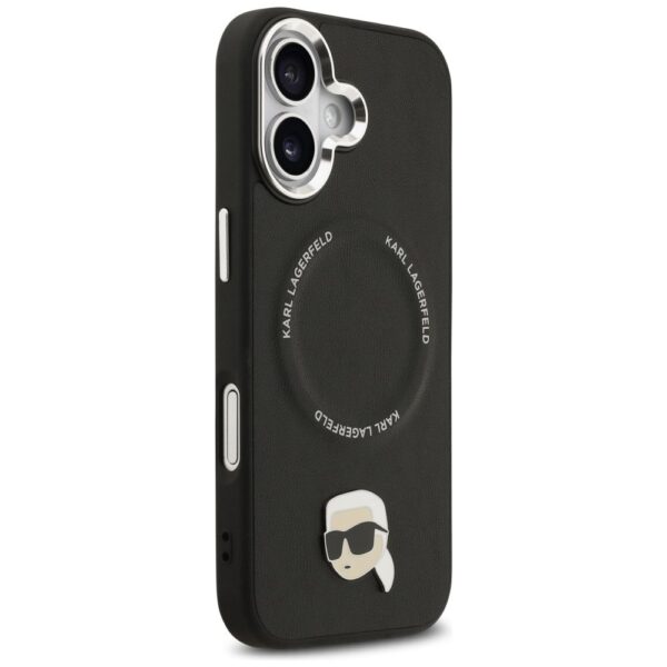 KARL LAGERFELD case for IPHONE 17 compatible with MagSafe KLHMP17SPSMLRKLK (PU Karl Pin) black