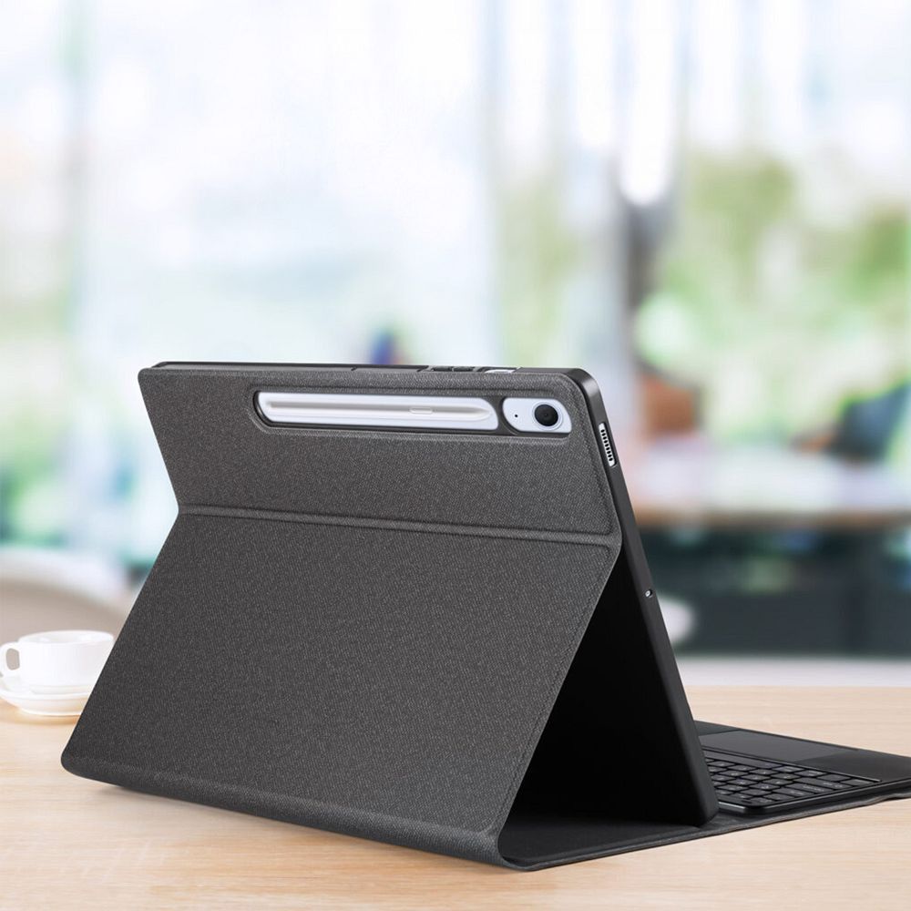 DUX DUCIS case TK foldable with Wireless Keyboard for SAMSUNG Tab S10 FE Plus black