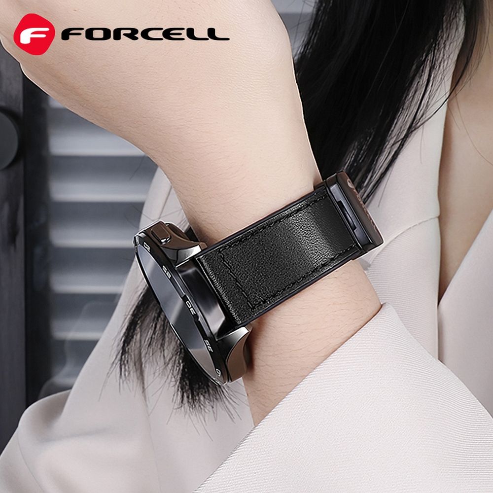 fc729739e928395097f4bc2b36bc3739 FORCELL F-DESIGN FS20 magnetic eco leather strap for SAMSUNG Watch 20 mm black