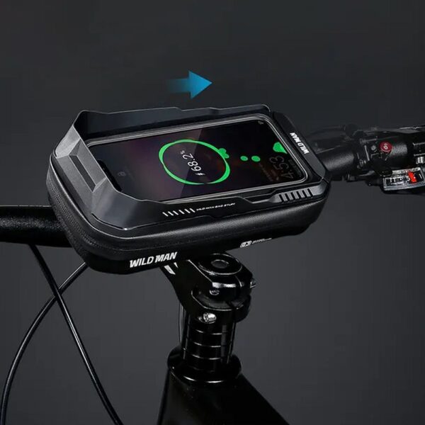 fce738ef8d64f59d1d7beb5b1b2db482 WILDMAN traveling bag for bike handlebars with zipper 0,6L (4 "- 7") XT3 black