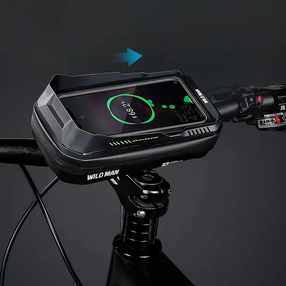 fce738ef8d64f59d1d7beb5b1b2db482 WILDMAN traveling bag for bike handlebars with zipper 0,6L (4 "- 7") XT3 black