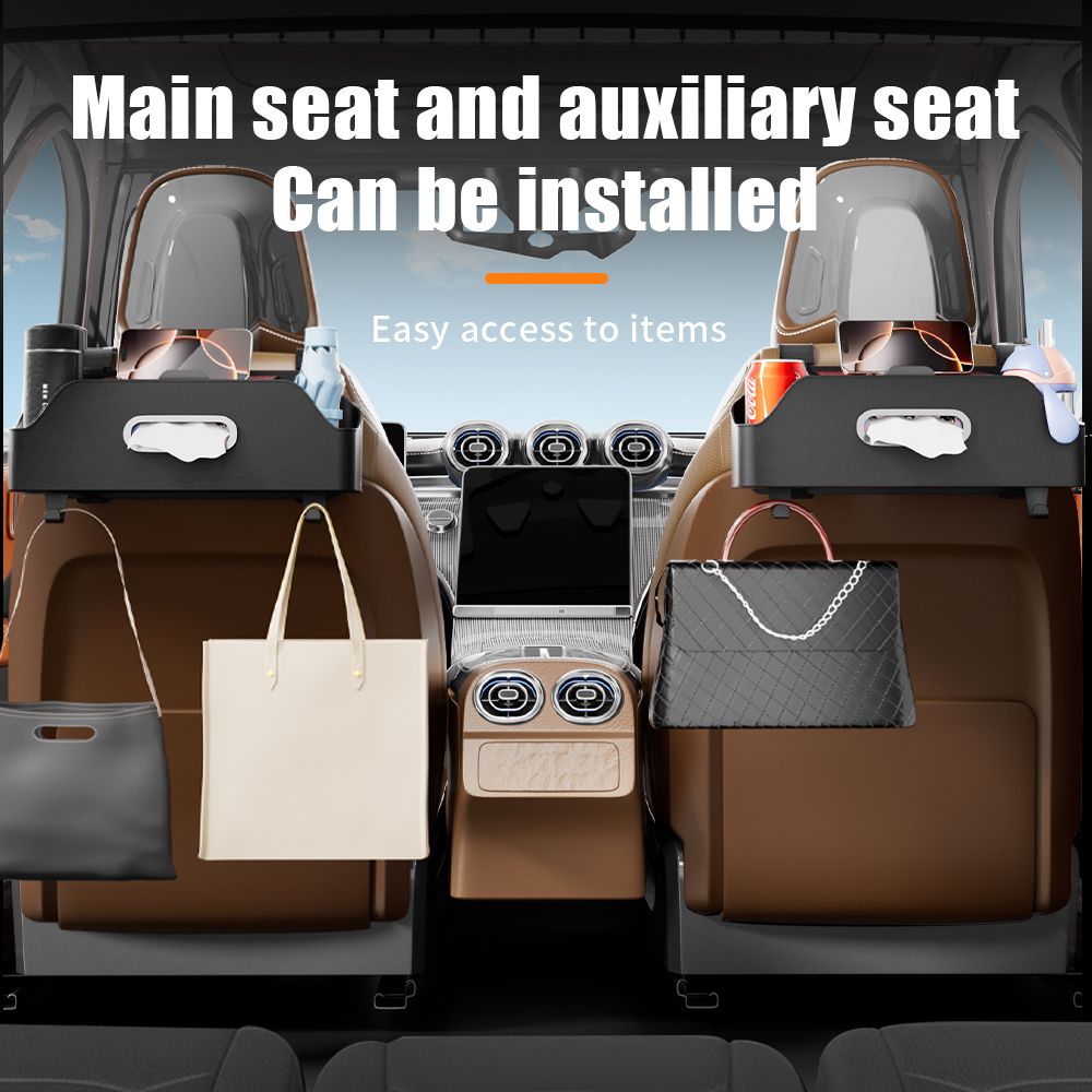 fe8ed582d28a42d83adc307ca758b6d1 Car organizer for front seats with compartments SN-517 black