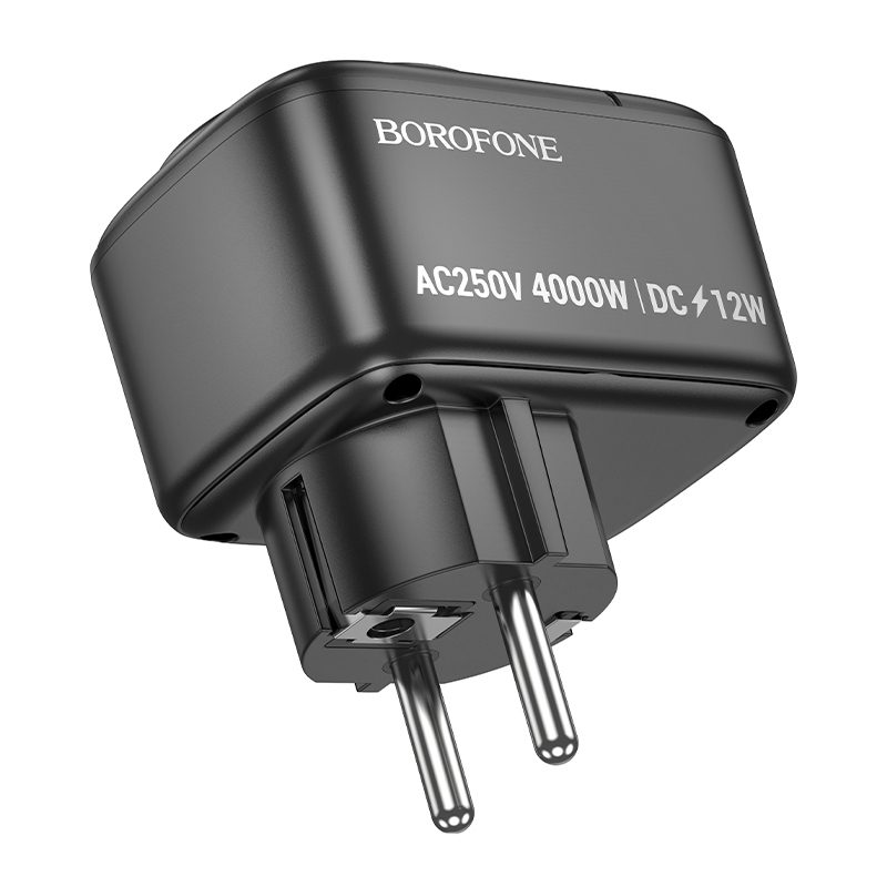 foto_add-306727 Borofone Wall charger BAC14 Wide - 2xUSB + Type C + outlet - 12W black
