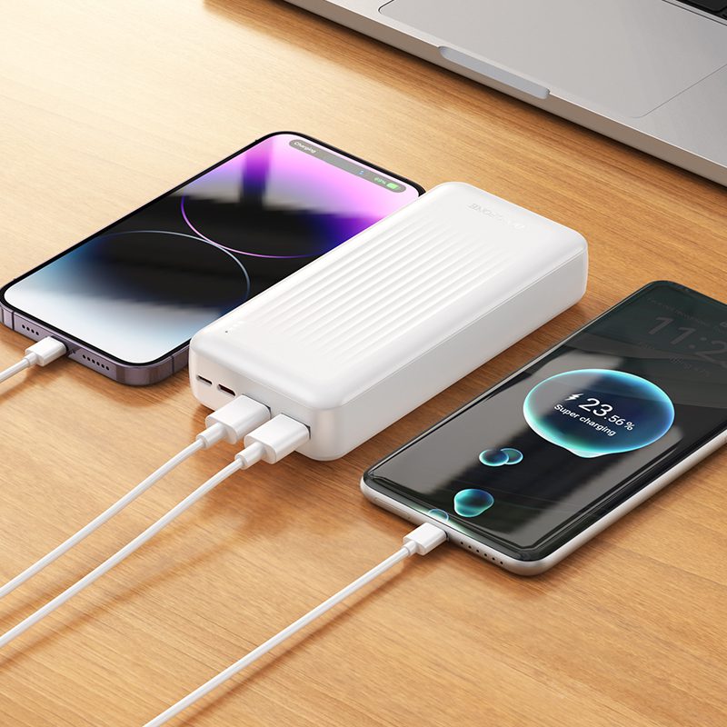 foto_add-321184 Borofone Power Bank 20000mAh BJ80A Clever - 2xUSB + Type C - QC 3.0 22,5W + PD 20W white