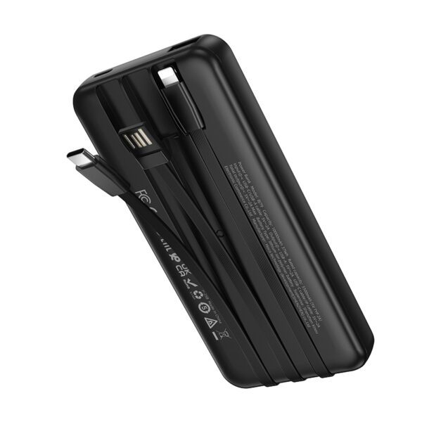 foto_add-332420 Borofone Power Bank 10000mAh BJ79 Clever - USB - with Type C and Lightning cables black