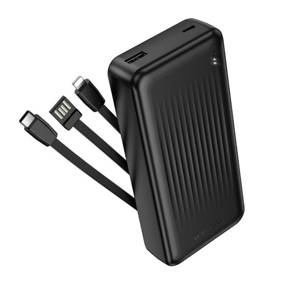 product-103008 Borofone Power Bank 20000mAh BJ79A Clever - USB -  with Type C and Lightning cables black