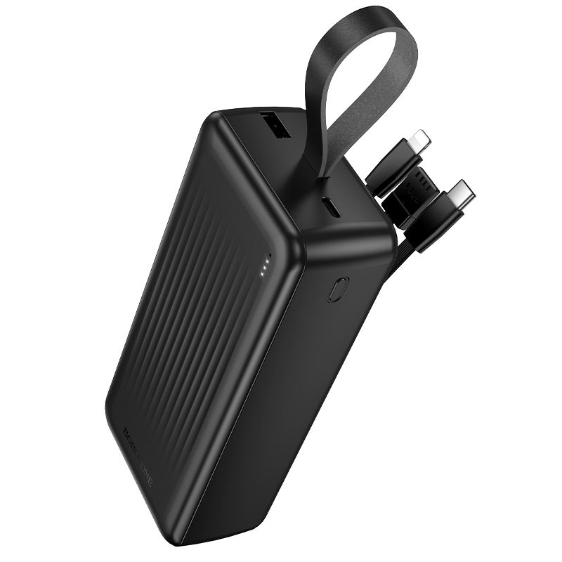 product-103028 Borofone Power Bank 30000mAh BJ79B Clever - USB - with Type C and Lightning cables black