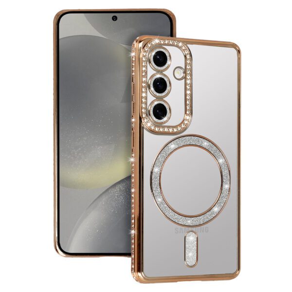 product-103642 Bling Magsafe Case for Samsung Galaxy S25 FE gold