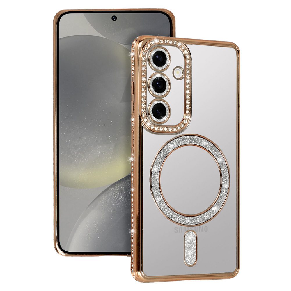 product-103642 Bling Magsafe Case for Samsung Galaxy S25 FE gold