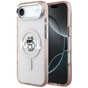 Karl Lagerfeld IML Choupette Sketch Logo MagSafe Case for iPhone 17 Air - Pinkeng