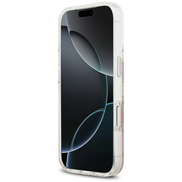 Guess Resin Flowers Glitter MagSafe Case for iPhone 17 Pro - Pinkeng