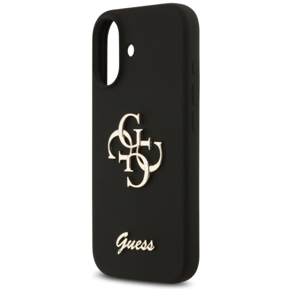 201218_6 Guess Silicone Big 4G Script Case for iPhone 17 - Blackeng