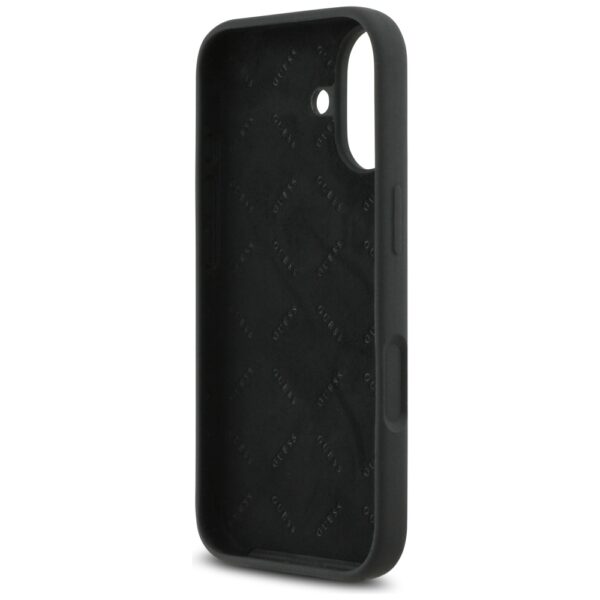 201218_7 Guess Silicone Big 4G Script Case for iPhone 17 - Blackeng
