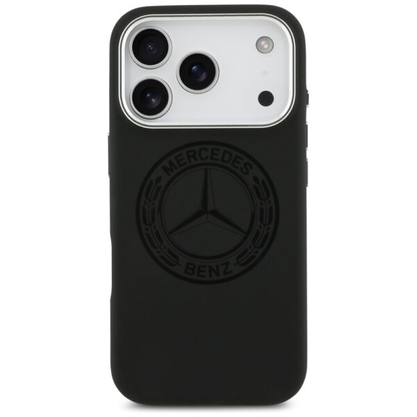 Mercedes Silicone Vintage Logo MagSafe Case for iPhone 17 Pro - Blackeng