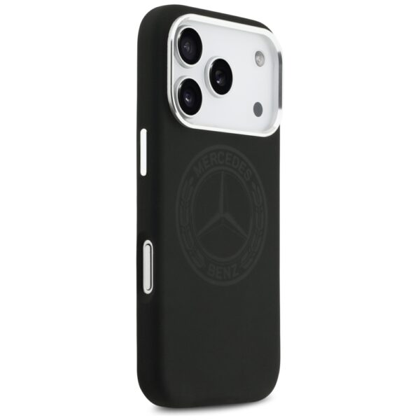 Mercedes Silicone Vintage Logo MagSafe Case for iPhone 17 Pro - Blackeng