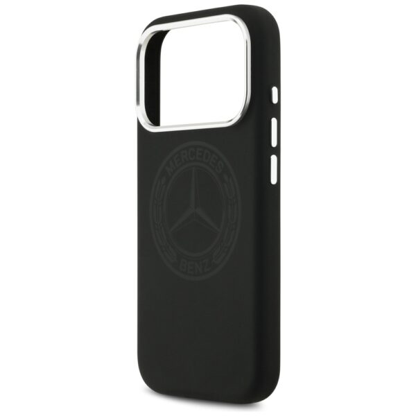 Mercedes Silicone Vintage Logo MagSafe Case for iPhone 17 Pro - Blackeng