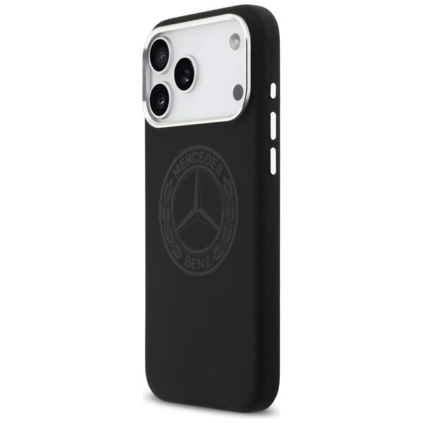 Mercedes Silicone Vintage Logo MagSafe Case for iPhone 17 Pro Max - Blackeng