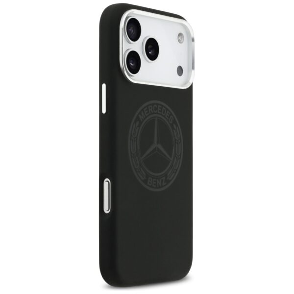 Mercedes Silicone Vintage Logo MagSafe Case for iPhone 17 Pro Max - Blackeng