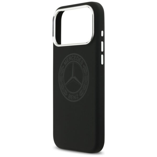 Mercedes Silicone Vintage Logo MagSafe Case for iPhone 17 Pro Max - Blackeng