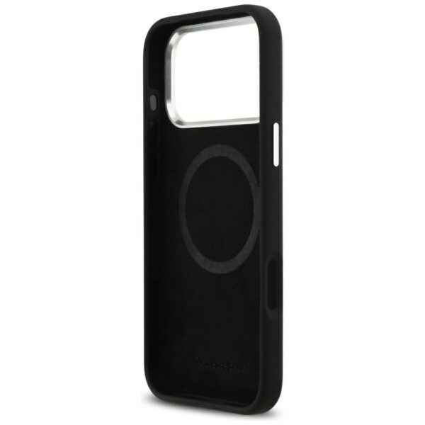 Mercedes Silicone Vintage Logo MagSafe Case for iPhone 17 Pro Max - Blackeng