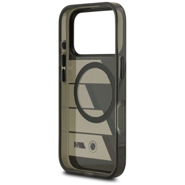 201873_7 BMW M IML Metal Buttons Tricolor Lines MagSafe Case for iPhone 17 Pro Max - Grayeng
