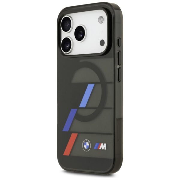 201874_2 BMW M IML Metal Buttons Tricolor Lines MagSafe Case for iPhone 17 Pro Max - Blackeng