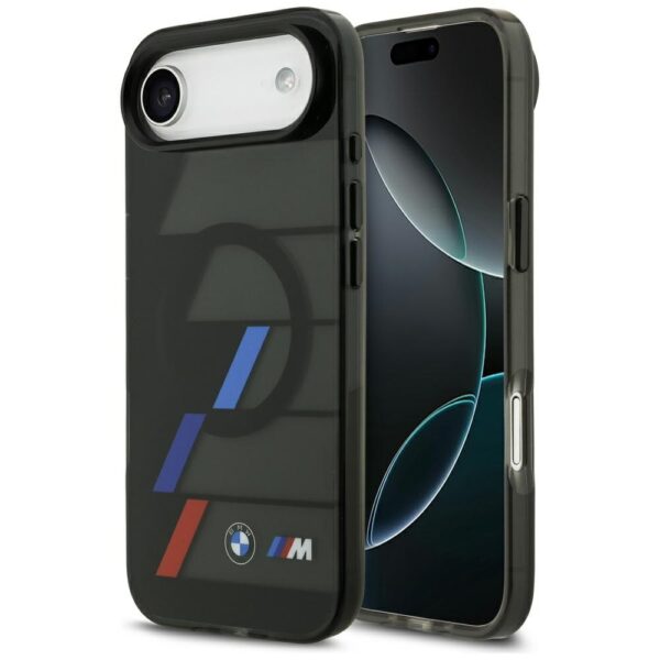 BMW M IML Metal Buttons Tricolor Lines MagSafe Case for iPhone Air - Blackeng
