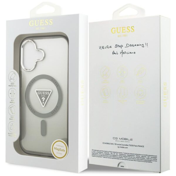 Guess IML Gradient Triangle Logo MagSafe case for iPhone 17 - oliveeng