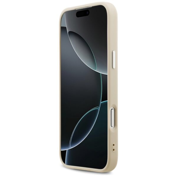 Guess Peony Hot Stamp Script MagSafe Case for iPhone 17 Pro Max - Beigeeng