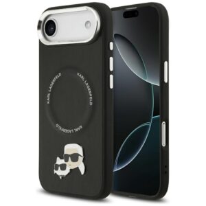 Karl Lagerfeld Karl & Choupette Pins MagSafe Case for iPhone Air - Blackeng