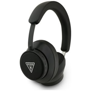 Guess Bluetooth ENC Saffiano Triangle Logo On-Ear Headphones - Blackeng