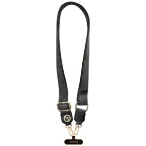 Guess Universal CBDY 4G Tether Patch Strass Metal Logo Phone Lanyard - Blackeng