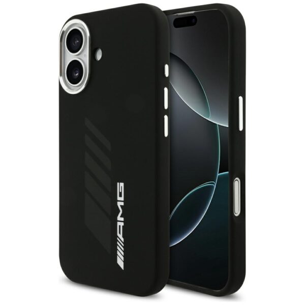 AMG Silicone Oversize Rhombs MagSafe Case for iPhone 17 - Blackeng