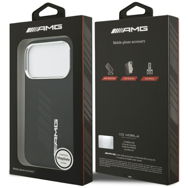 AMG Silicone Oversize Rhombs MagSafe Case for iPhone 17 Pro - Blackeng