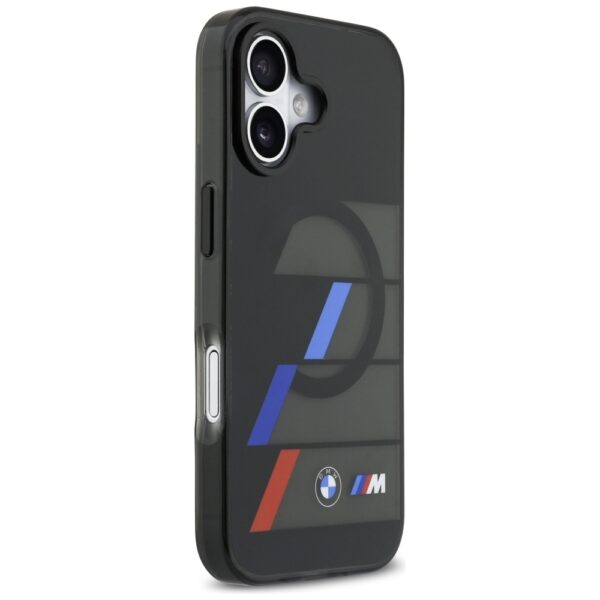 BMW M IML Metal Buttons Tricolor Lines MagSafe Case for iPhone 17 - Blackeng