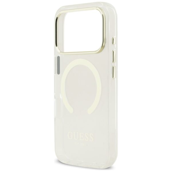 Guess Metal Outline MagSafe case for iPhone 17 Pro - goldeng