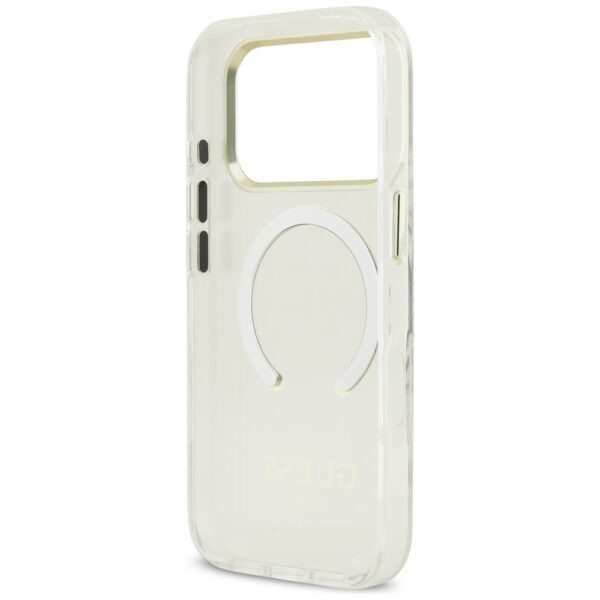 Guess Metal Outline MagSafe case for iPhone 17 Pro - goldeng