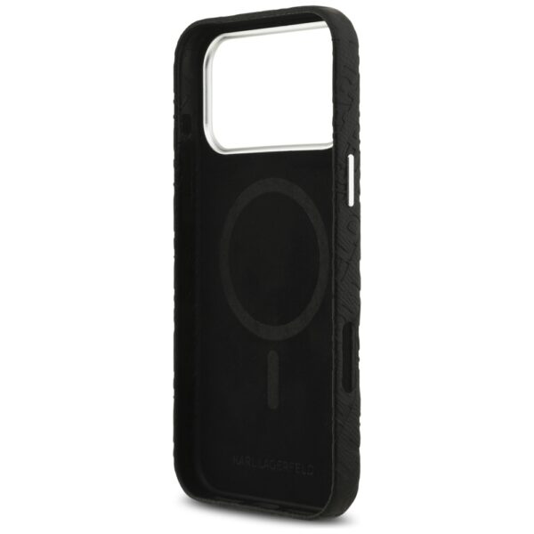 Karl Lagerfeld FW Stamped Karl MagSafe Case for iPhone 17 Pro Max - Blackeng