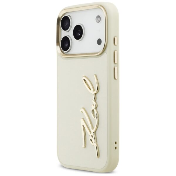 Karl Lagerfeld Karl Script Logo iPhone 17 Pro Case - Beigeeng