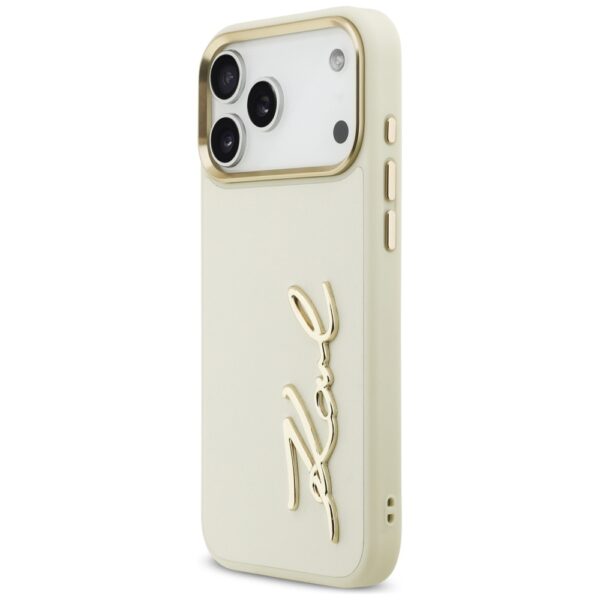 Karl Lagerfeld Karl Script Logo Case for iPhone 17 Pro Max - Beigeeng