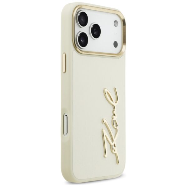 Karl Lagerfeld Karl Script Logo Case for iPhone 17 Pro Max - Beigeeng