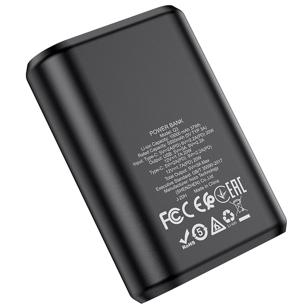 6194bec2378354f8cf9f1f910a76863c Powerbank Hoco 10000 mAh QC3.0 PD 20W Q3 black