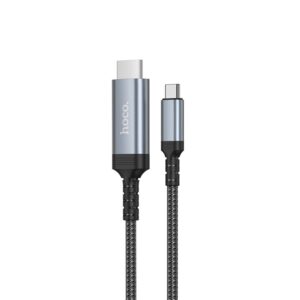 Screen mirroring cable USB C to HDMI Hoco 4K 30Hz 1,8 m UA43 metal gray